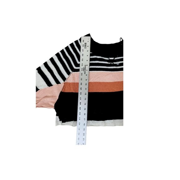 Free People Striped Crop Sweater - XS - Linen & Cotton Blend - Long Sleeve NWOT - Picture 5 of 7